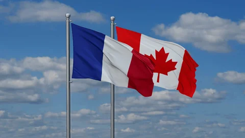 drapeau france et canada Drapeau France et canada